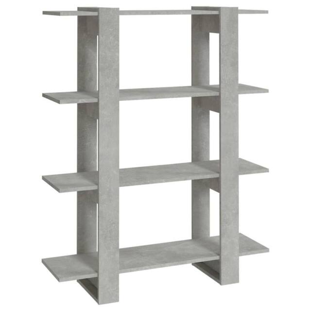 Berkfield Home Book Cabinet/Room Divider Concrete Grey 100x30x123.5 cm - image 1