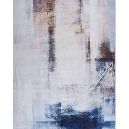 Wyld and Coco Rug Beige Multicolour 140 x 200 cm - 3D Print Low Pile Modern Abstract - Size: 140 cm x 200 cm - thumbnail 2
