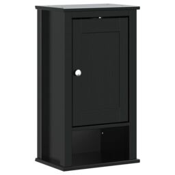 Berkfield Home 3 Piece Bathroom Furniture Set BERG Black Solid Wood Pine - thumbnail 3
