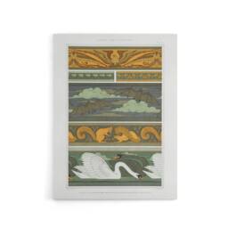 "Artery8 Birds Bats Squirrels Swans Canvas Wall Art Print Verneuil in Green - Size: W18"" x H24""" - thumbnail 1