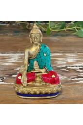 KDMD Brass Buddha Figure - Hands Down, 11.5cm, Meditation & Decor in Gold - thumbnail 3