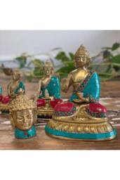 KDMD Brass Buddha Figure - Hands Down, 11.5cm, Meditation & Decor in Gold - thumbnail 4
