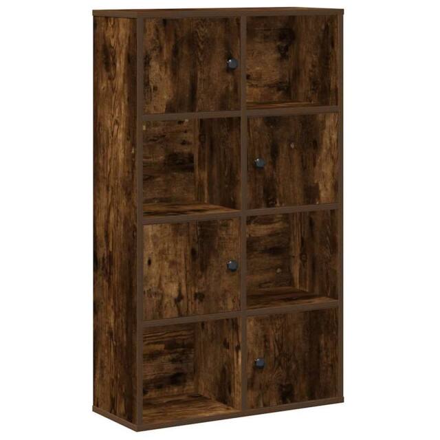 Berkfield Home Bookcase Smoked Oak 60x24x101.5 cm Engineered Wood in Brown - image 1