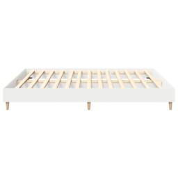 Berkfield Home Bed Frame without Mattress White 160x200cm Engineered Wood - Size: 160x200 cm - thumbnail 6