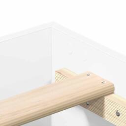 Berkfield Home Bed Frame without Mattress White 160x200cm Engineered Wood - Size: 160x200 cm - thumbnail 8