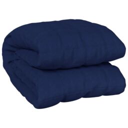 Berkfield Home Weighted Blanket Blue 150x200 cm 11 kg Fabric - thumbnail 2