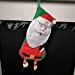 Samuel Alexander 40cm Christmas Stocking Hanging Decoration in 3D Santa Design in Red - thumbnail 3