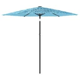 Berkfield Home Garden Parasol with Steel Pole Blue 223x223x213 cm - Size: 223 x 223 x 213 cm - thumbnail 1