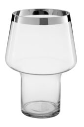 Orsina Glass Vase With Curved Silhouette For Home Decor, Transparent Small Flower Vase, Ideal For Shelves, & Mantel in Clear - thumbnail 2