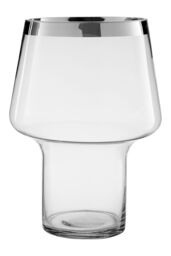 Orsina Glass Vase With Curved Silhouette For Home Decor, Transparent Small Flower Vase, Ideal For Shelves, & Mantel in Clear - thumbnail 1