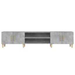 Berkfield Home TV Cabinet Concrete Grey 180x31.5x40 cm Engineered Wood - thumbnail 6
