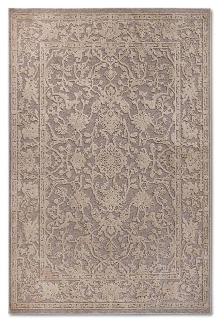 THE RUGS Villeroy & Boch Ambroise Short Pile Rug Floral Wool Like Soft Texture in Beige - Size: 200 cm x 290 cm - image 1