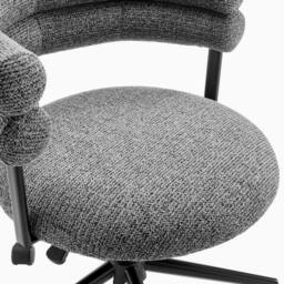 FurnitureboxUK Estelle Charcoal Grey Fabric Swivel Office Chair - thumbnail 7