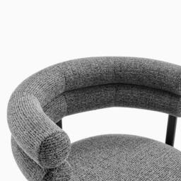 FurnitureboxUK Estelle Charcoal Grey Fabric Swivel Office Chair - thumbnail 6