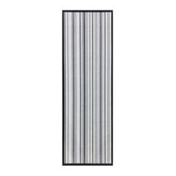 The Rug Shop UK Grey Modern Striped Easy to Clean Mat - Size: 50 cm x 75 cm - thumbnail 2