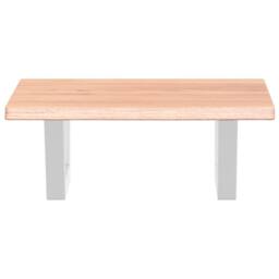 Berkfield Home Elegant Basin Shelf Wall Mounted Steel & Solid Wood Oak in Brown - thumbnail 4