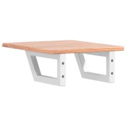 Berkfield Home Elegant Basin Shelf Wall Mounted Steel & Solid Wood Oak in Brown - thumbnail 6