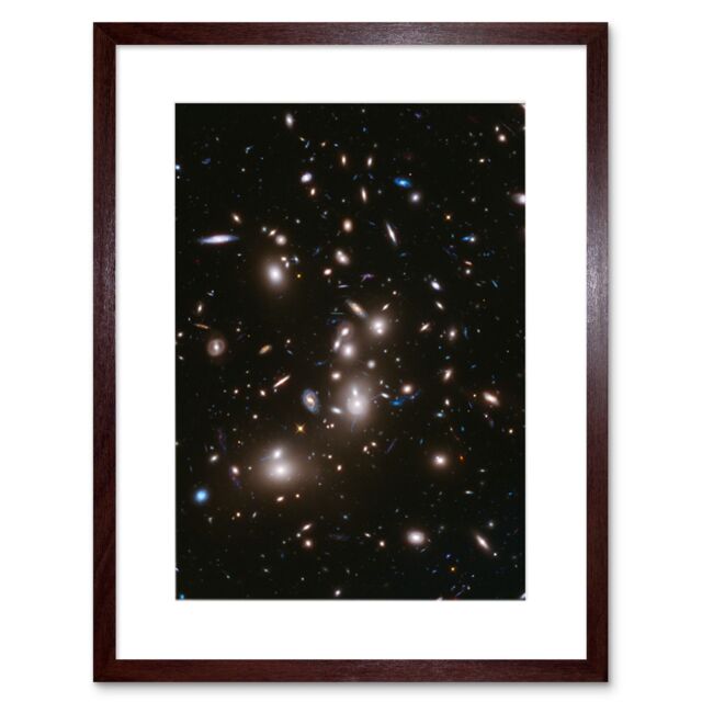 Artery8 Wall Art Print Hubble Space Astronomy Frontier Field Abell 2744 Deep Picture Of Pandora's Galaxy Cluster Evolution After Big Bang Artwork - image 1