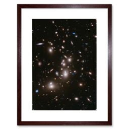 Artery8 Wall Art Print Hubble Space Astronomy Frontier Field Abell 2744 Deep Picture Of Pandora's Galaxy Cluster Evolution After Big Bang Artwork - thumbnail 1