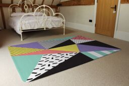 Benjamin Tate Design Retro Themed Geometrics Rug in Natural - Size: Large - thumbnail 3