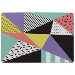 Benjamin Tate Design Retro Themed Geometrics Rug in Natural - Size: Large - thumbnail 1