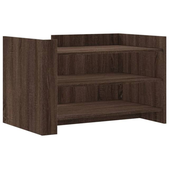 Berkfield Home Coffee Table Brown Oak 80x50x50 cm Engineered Wood - Size: 80 x 50 x 50 cm - image 1