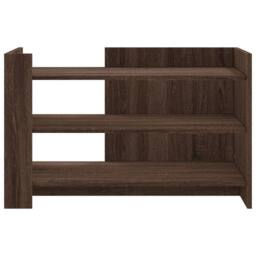 Berkfield Home Coffee Table Brown Oak 80x50x50 cm Engineered Wood - Size: 80 x 50 x 50 cm - thumbnail 4