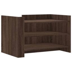 Berkfield Home Coffee Table Brown Oak 80x50x50 cm Engineered Wood - Size: 80 x 50 x 50 cm - thumbnail 1