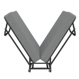 Rolipo Portable Folding Guest Bed with Memory Foam Mattress 79x190cm in Grey - Size: Double - thumbnail 7