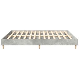 Berkfield Home Bed Frame No Mattress Concrete Grey 200x200 cm Engineered Wood - thumbnail 6