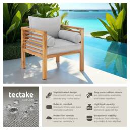tectake Garden Chair Boka in Brown - Size: 1 Seater - thumbnail 2
