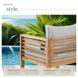 tectake Garden Chair Boka in Brown - Size: 1 Seater - thumbnail 4