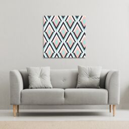 Benjamin Tate Design Geometric Pattern (Canvas Print) / 46 x 46 x 4cm in Natural - Size: 46 x 46 x 4 cm - thumbnail 1