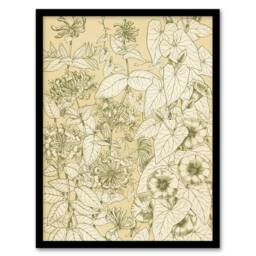 "Artery8 Leaves From Nature No 9 Botanical Jones Vintage Framed Wall Art Print in Beige - Size: W12"" x H16""" - thumbnail 1
