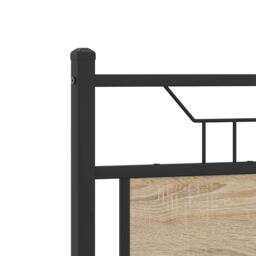 Berkfield Home Decorative Bed Frame Frame Sonoma Oak 120x190 cm Small Double Wood in Brown - thumbnail 9