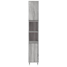 Berkfield Home Durable Bathroom Cabinet Grey Sonoma 30x30x190 cm Engineered Wood - Size: 30 x 30 x 190 cm - thumbnail 5