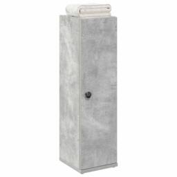 Berkfield Home Bathroom Cabinet with Roll Holder Concrete Grey 20.5x22x72 cm