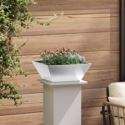Berkfield Home Garden Bowl Planters 5 pcs 40x40x15 cm Stainless Steel in Silver - Size: 40 x 40 x 15 cm - thumbnail 4