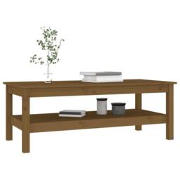 Berkfield Home Coffee Table Honey Brown 110x50x40 cm Solid Wood Pine - Size: 110 x 50 x 40 cm - thumbnail 6
