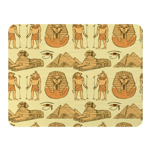 Benjamin Tate Design Egyptians & Sphinx Blanket in Natural - Size: 120 cm x 150 cm - image 1