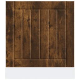 Berkfield Home Dishwasher Panel Lucca Smoked Oak Engineered Wood in Brown - thumbnail 4