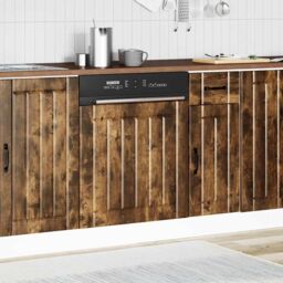 Berkfield Home Dishwasher Panel Lucca Smoked Oak Engineered Wood in Brown - thumbnail 3