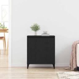Berkfield Home Sideboard Black Oak 60x35x70 cm Engineered Wood - Size: 60 x 35 x 70 cm - thumbnail 4