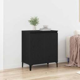 Berkfield Home Sideboard Black Oak 60x35x70 cm Engineered Wood - Size: 60 x 35 x 70 cm - thumbnail 2
