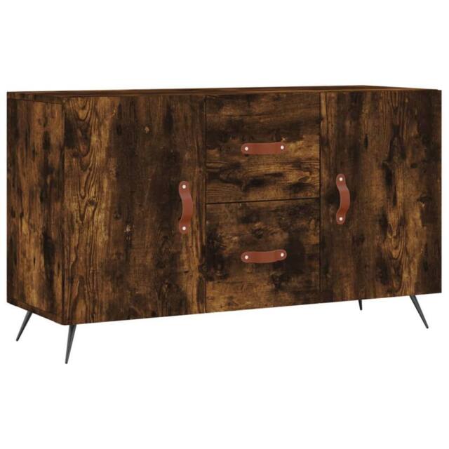Berkfield Home Sideboard Smoked Oak 100x36x60 cm Engineered Wood in Brown - Size: 100 x 36 x 60 cm - image 1