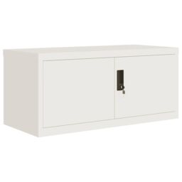 Berkfield Home File Cabinet White 90x40x180 cm Steel - Size: 90 x 40 x 180 cm - thumbnail 3