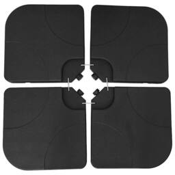 Berkfield Home Portable Parasol Base Sand / Water Filled 60 L in Black - thumbnail 6