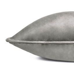 Furn Meridian Velvet Piped Cushion in Charcoal - Size: 55 cm x 55 cm - thumbnail 4