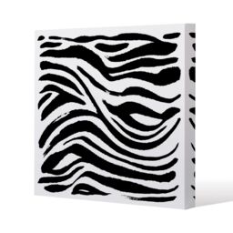 Benjamin Tate Design Zebra Stripes Print (Canvas Print) / 90 x 90 x 4cm in Natural - Size: 90 x 90 x 4 cm - thumbnail 1