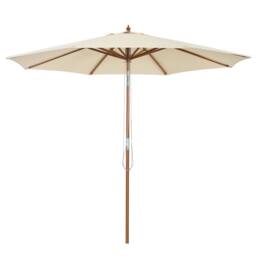 Costway 3M Patio Umbrella Garden Parasol Sun Shade Market Umbrella w/ 8 Ribs in Beige - thumbnail 1